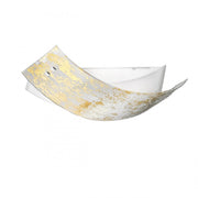 Plafoniera moderna gea luce camilla pm e27 led vetro lampada soffitto, colore foglia oro