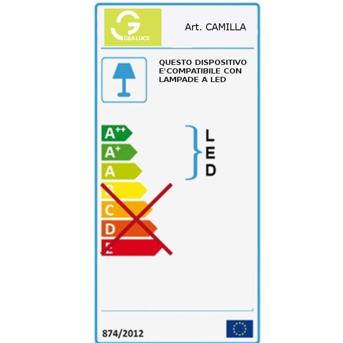 Plafoniera moderna gea luce camilla pm e27 led vetro lampada soffitto, colore foglia argento