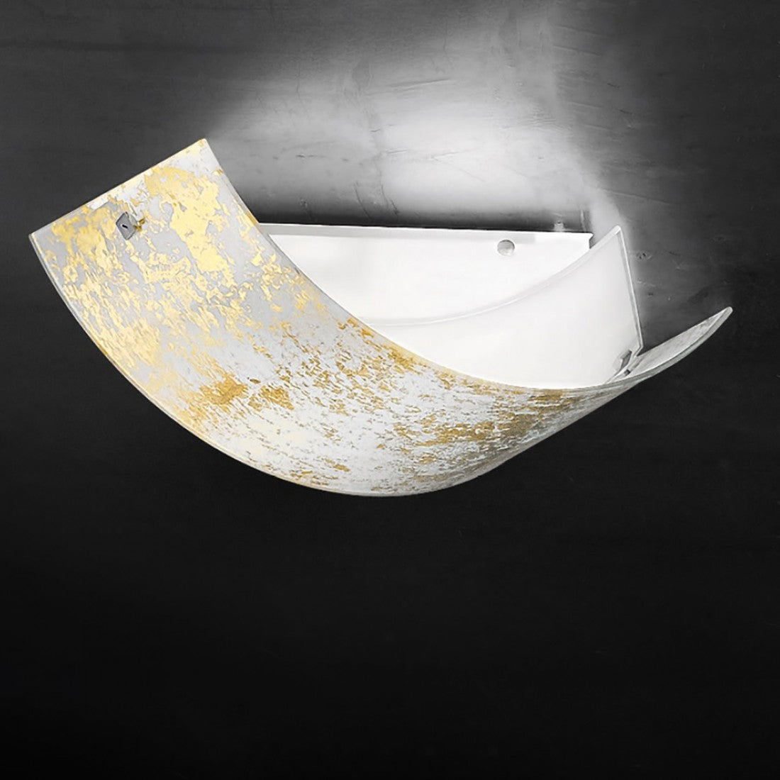 Plafoniera moderna gea luce camilla pp fo e14 led vetro lampada soffitto parete