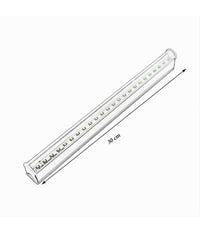 Plafoniera Neon Sottopensile Led Trasparente Tubo 30 Cm 5 Watt Reglette T5-30t  -bianco Naturale      -