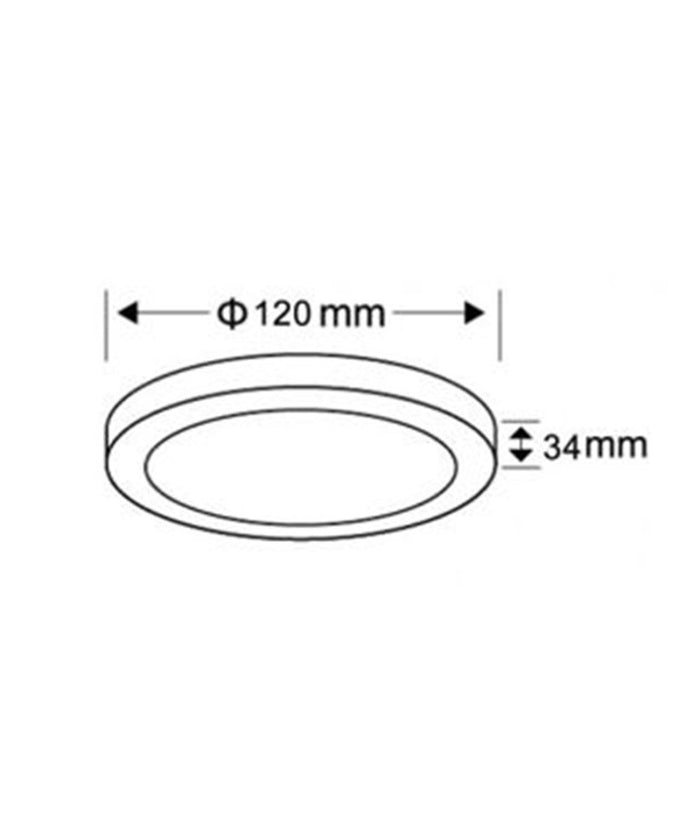 Plafoniera Pannello Led 6w Cct 3 Colorazione Luce Fredda Calda Naturale P120b-t3c         