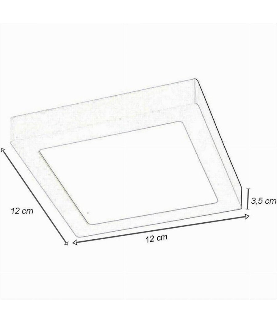 Plafoniera Pannello Led Quadrato 6 Watt Cct Tre Colorazione Di Luce P120b-q3c         
