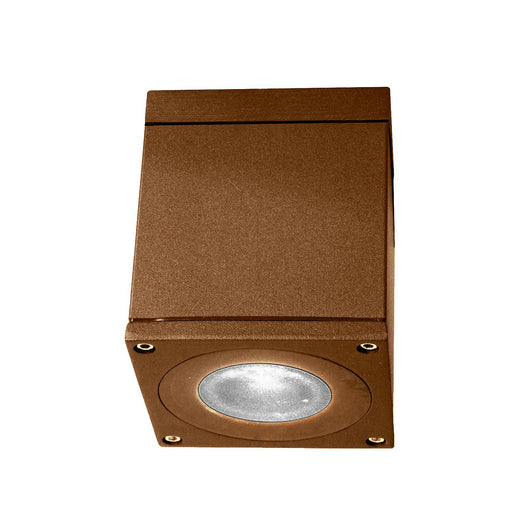 Plafoniera faretto quadrato lampada soffitto LED GU10 luce sensoriale bagno IP65 230V COLORE CORTEN SENZA LAMPADA