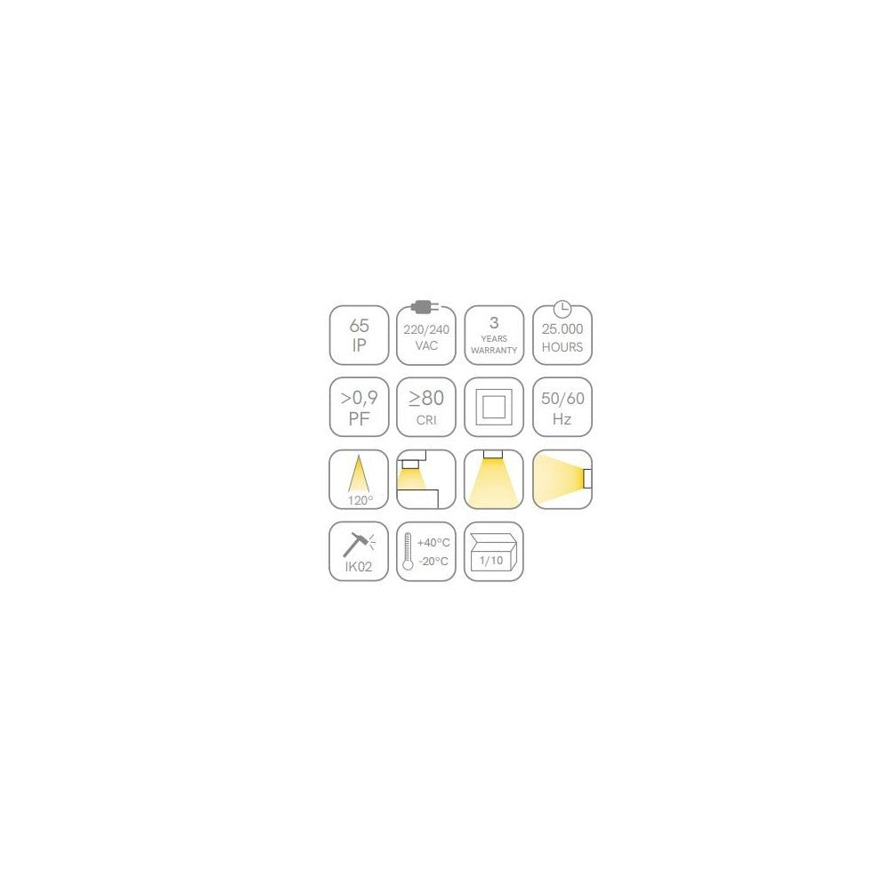 Plafoniera rotonda SELEN a led stagna IP65 12W 3000K