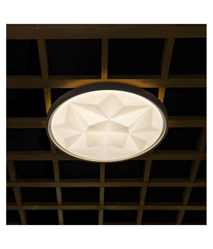 Plafoniera Smart Diamond Led 60w Dimmerabile Moderno Tondo Luce 6500k 4000k  -bianco Naturale      -
