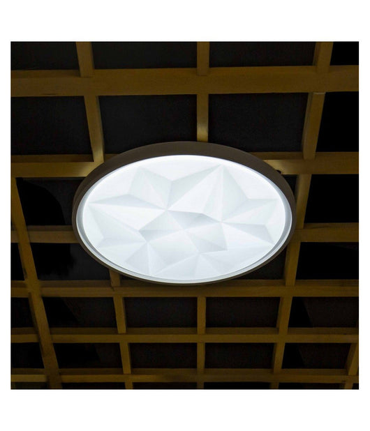 Plafoniera Smart Diamond Led 60w Dimmerabile Moderno Tondo Luce 6500k 4000k  -bianco Freddo      -