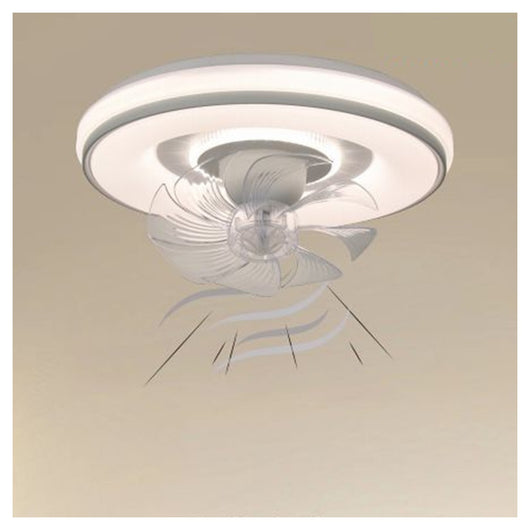 Trade Shop - Plafoniera Soffitto Con Ventola Lampada Ventilatore Luce Led 3200k-6500k Ip20 33245         