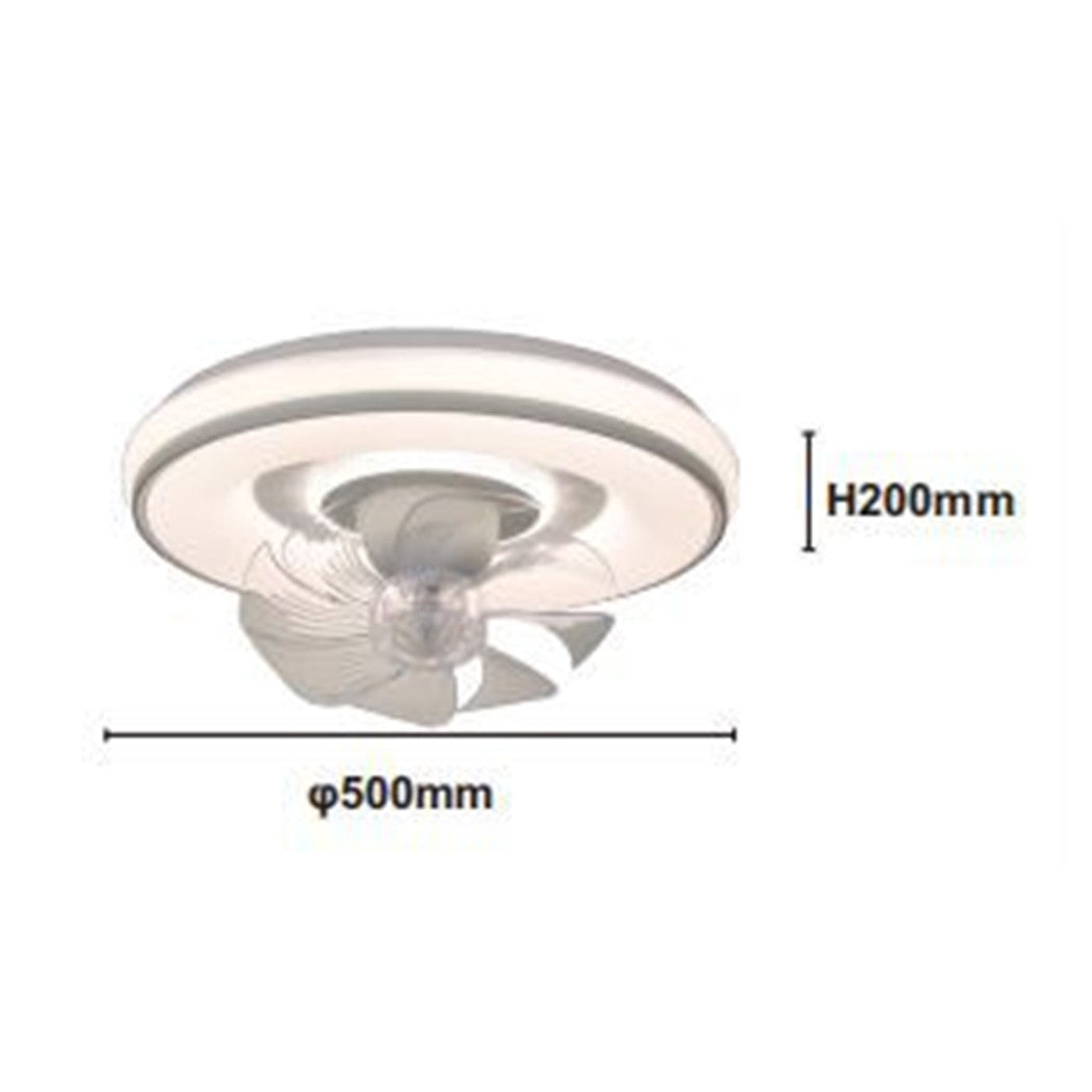 Trade Shop - Plafoniera Soffitto Con Ventola Lampada Ventilatore Luce Led 3200k-6500k Ip20 33245         
