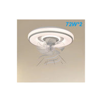 Trade Shop - Plafoniera Soffitto Con Ventola Lampada Ventilatore Luce Led 3200k-6500k Ip20 33245         