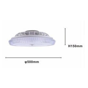 Trade Shop - Plafoniera Soffitto Led Lampadario Con Ventilatore Telecomando Luce 3000-6500k 42279         