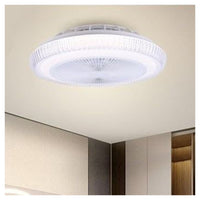 Trade Shop - Plafoniera Soffitto Led Lampadario Con Ventilatore Telecomando Luce 3000-6500k 42279         