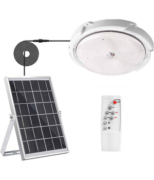 Plafoniera Solare Lampada Sensore Crepuscolare Tonda 60w Dimmerabile Telecomando         