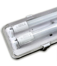 Plafoniera Stagna Completa Di 2 Tubo Neon A Led 150cm Per Soffitto Parete Ip65         