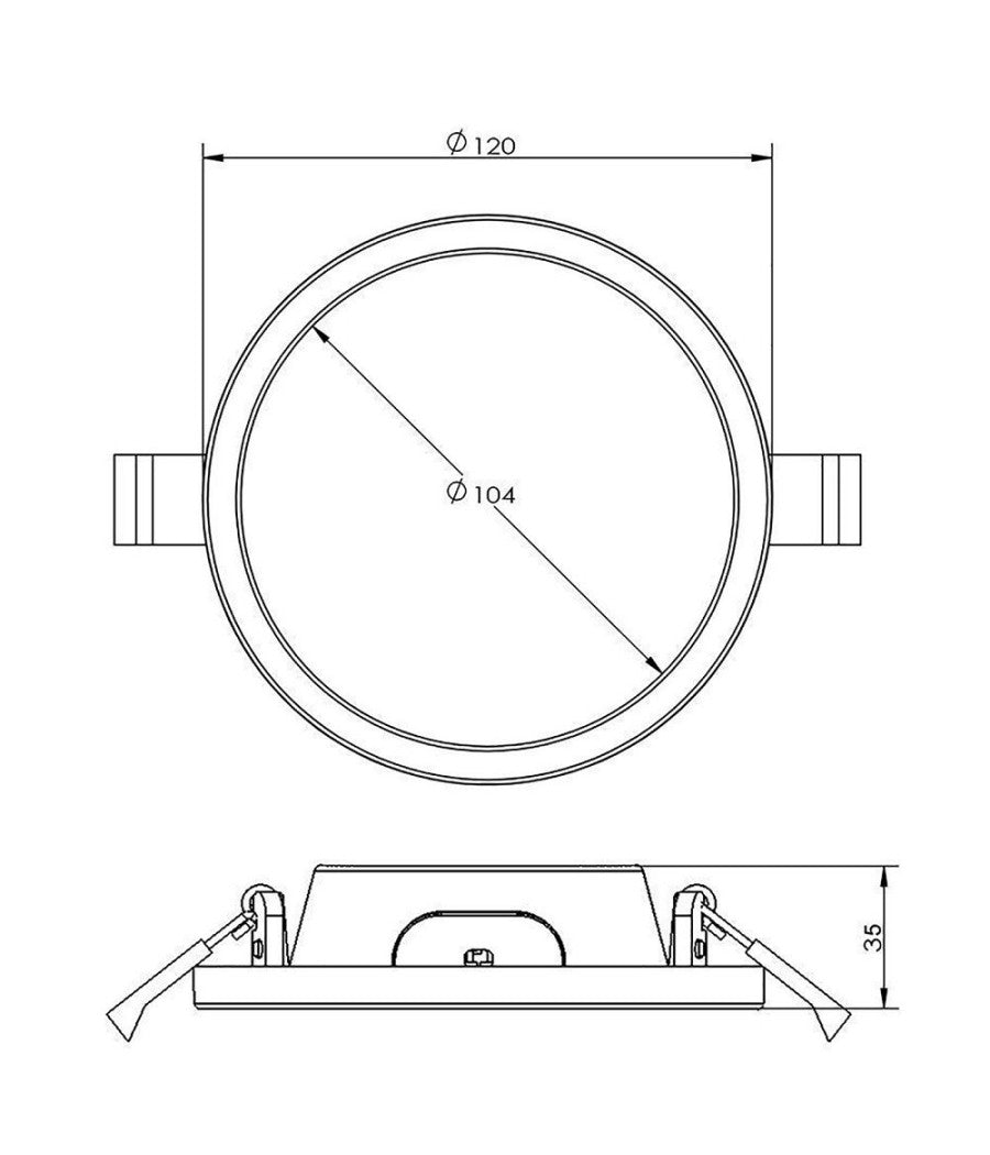 Plafoniera Tonda Incasso 10cm Faretto Led 7w Moderno Pannello Luce Calda Soffitto         