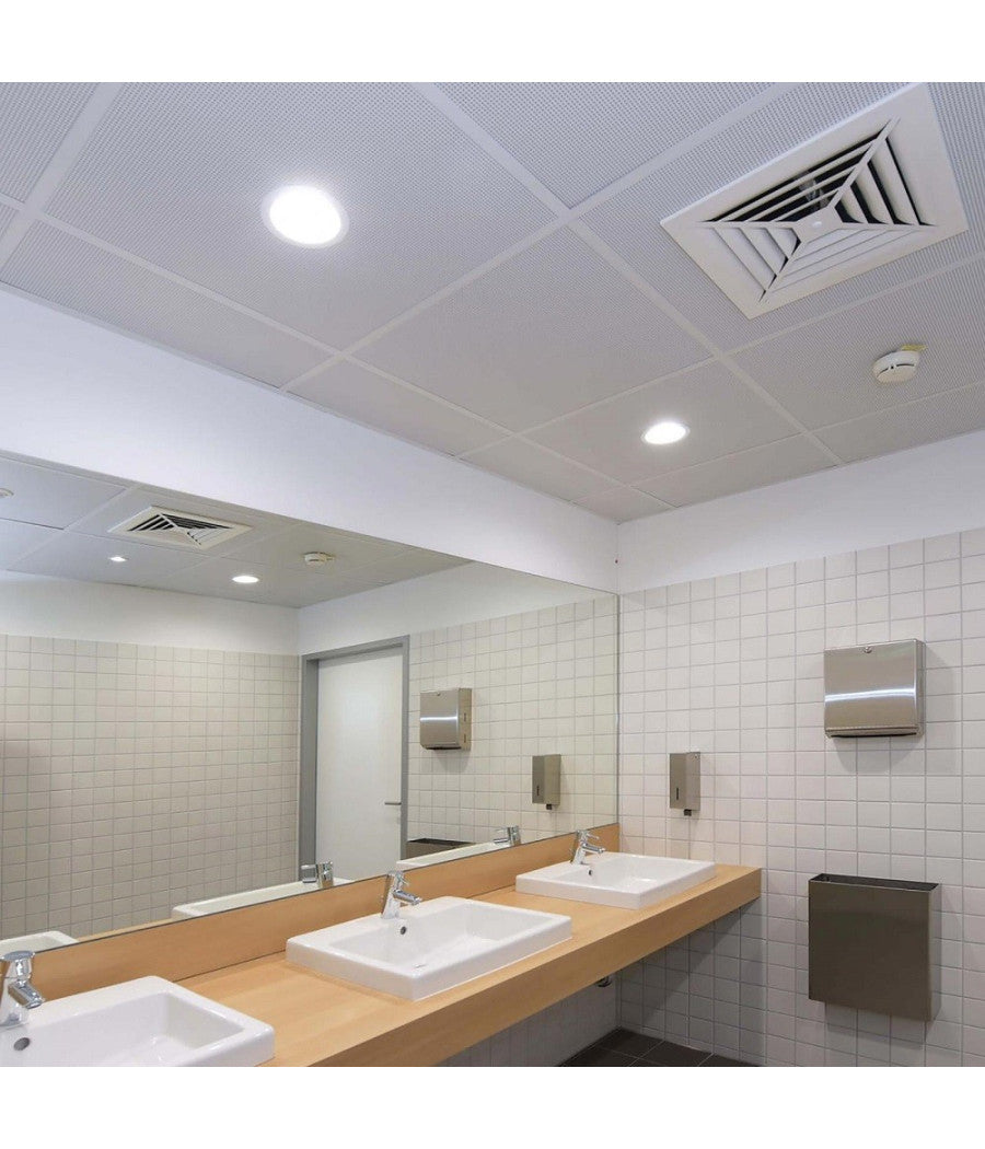 Plafoniera Tonda Incasso 10cm Faretto Led 7w Moderno Pannello Luce Calda Soffitto         