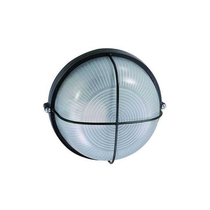 Plafoniere Alluminio Blinky Luna Tonda Nera 60 Watt