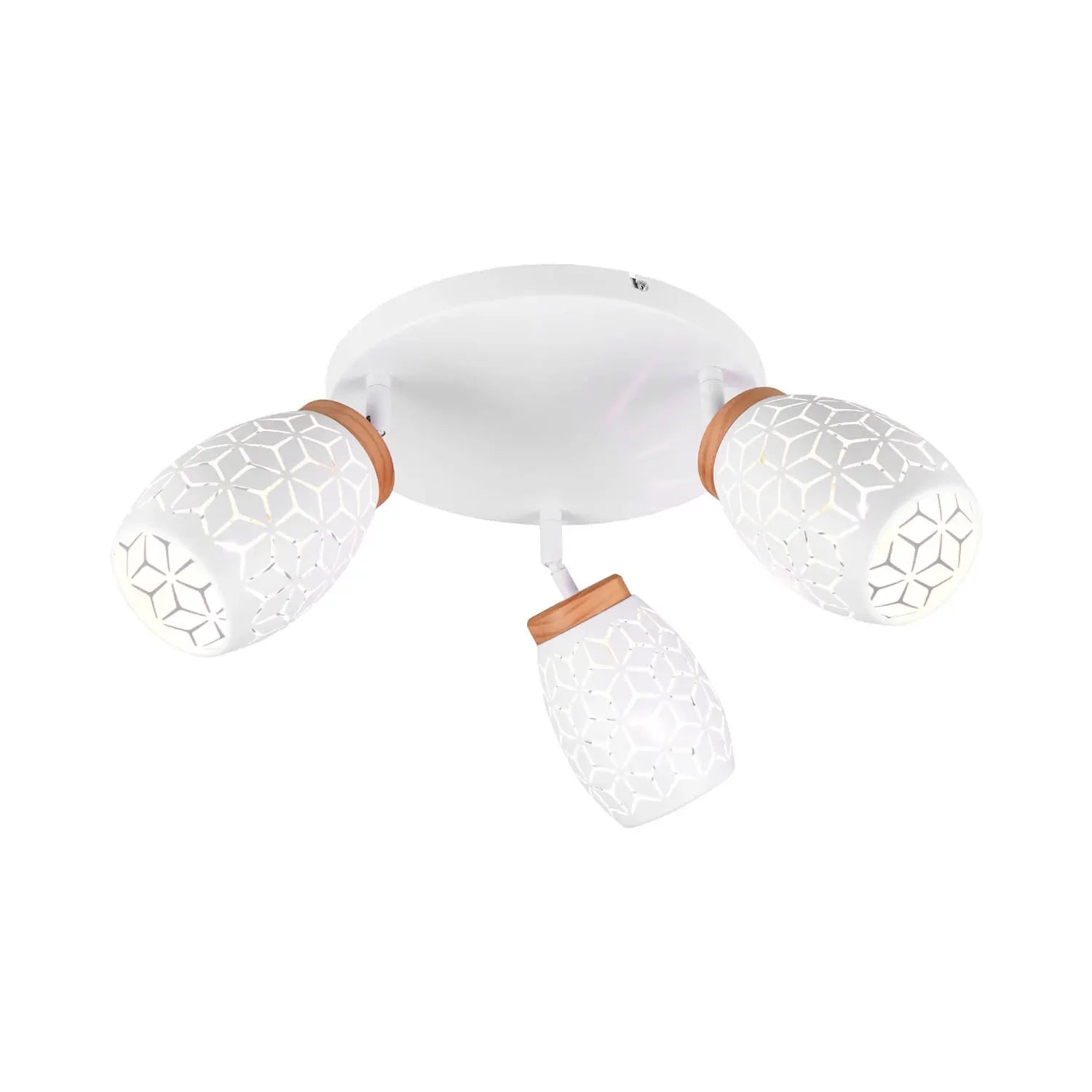 LÚZETE - PLAFONNIER 3 LUCI METALLO BIANCO E14 BIRKITA