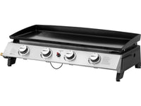 Plancha a gas 4 fuochi "Jolly" - 10 Kw - Grigio