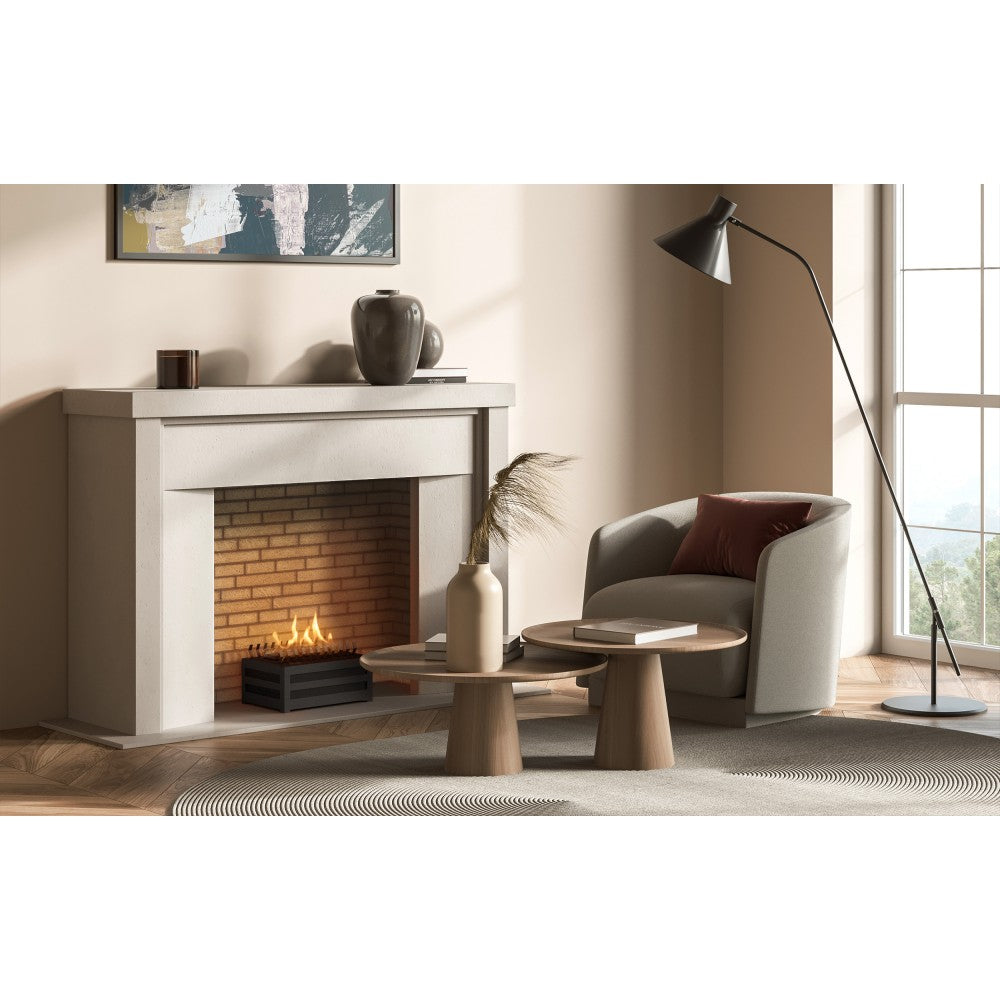 Planika - Bruciatore a Bioetanolo Senso Basket BEV Senza Canna Fumaria, Controllo Remoto, Fiamma Reale, Acciaio