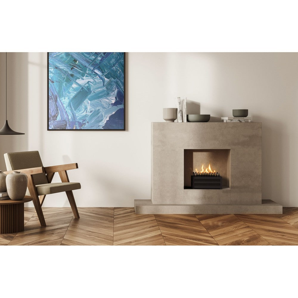 Planika - Bruciatore a Bioetanolo Senso Basket BEV Senza Canna Fumaria, Controllo Remoto, Fiamma Reale, Acciaio