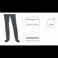 Planika - Bruciatore a Vapore Acqueo Cloudy Effetto Fiamma Realistica con Tecnologia Optimyst, Controllo Remoto, Design Moderno