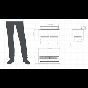 Planika - Bruciatore a Vapore Acqueo Cloudy Effetto Fiamma Realistica con Tecnologia Optimyst, Controllo Remoto, Design Moderno