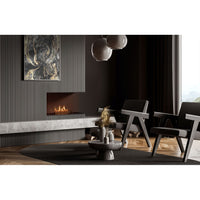 Planika - Camino a Bioetanolo Senso Fireplace BEV Senza Canna Fumaria, Controllo Remoto, Acciaio, Pannelli laterali smontabili