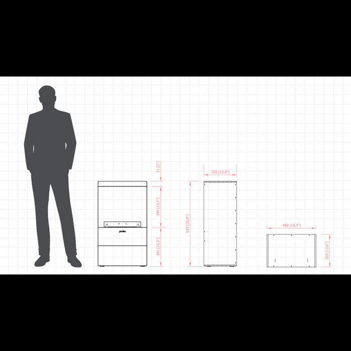 Planika - Camino a Bioetanolo Senso Stove BEV Senza Canna Fumaria, Controllo Remoto, Acciaio, Stufa a bioetanolo