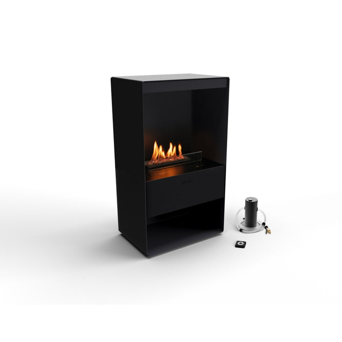 Planika - Camino a Bioetanolo Senso Stove BEV Senza Canna Fumaria, Controllo Remoto, Acciaio, Stufa a bioetanolo