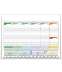 Planning Anno Tavolo Settimanale A Strappo 43,5x31,5 Cm Bianco Agenda Calendario         
