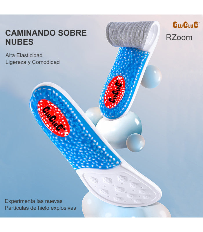 Sottopiedi Sportivi RZoom Unisex | Lattice e PU | Ammortizzazione ad Aria e Silicone | Traspiranti e Assorbenti | 34-45 EU