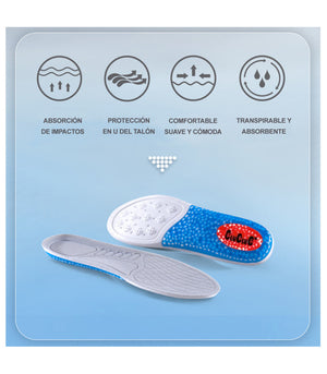 Sottopiedi Sportivi RZoom Unisex | Lattice e PU | Ammortizzazione ad Aria e Silicone | Traspiranti e Assorbenti | 34-45 EU