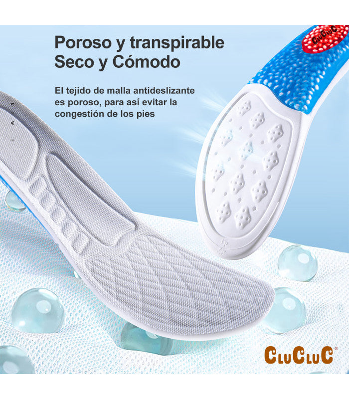 Sottopiedi Sportivi RZoom Unisex | Lattice e PU | Ammortizzazione ad Aria e Silicone | Traspiranti e Assorbenti | 34-45 EU