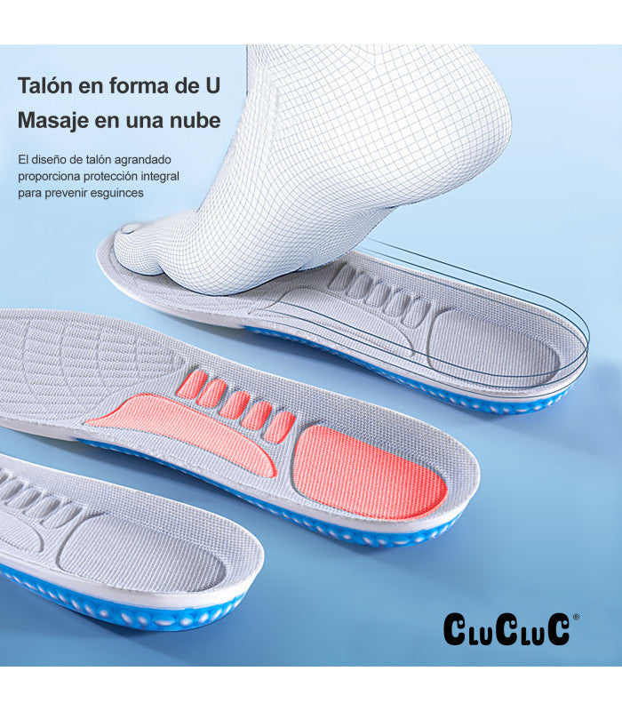 Sottopiedi Sportivi RZoom Unisex | Lattice e PU | Ammortizzazione ad Aria e Silicone | Traspiranti e Assorbenti | 34-45 EU