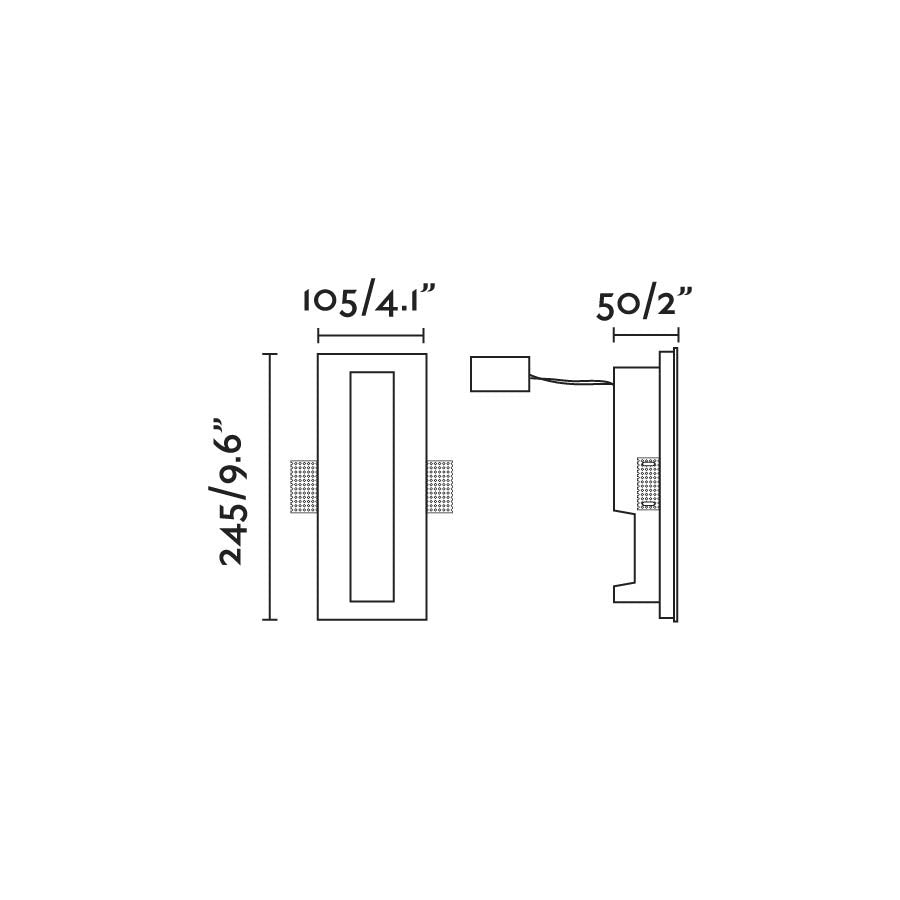 PLAS 4, Lampada a Incasso a Parete, Faro Barcelona