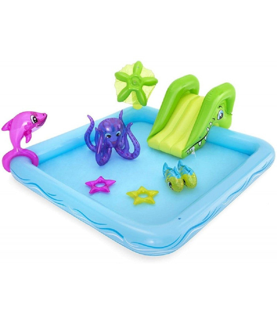 Play Center Acquario Fantastico Con Spruzzi Piscina Gonfiabile 239x206x86cm 53052         