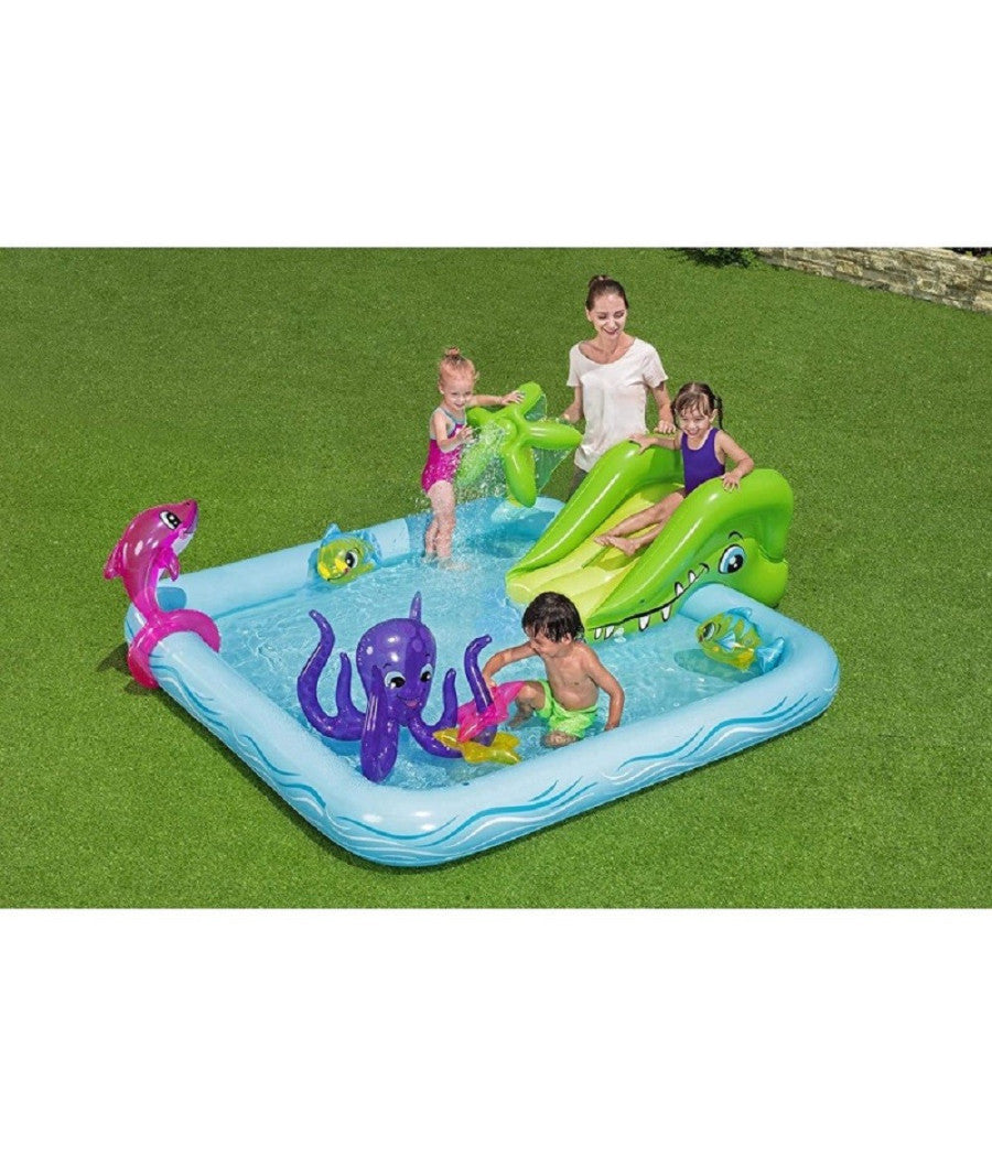 Play Center Acquario Fantastico Con Spruzzi Piscina Gonfiabile 239x206x86cm 53052         