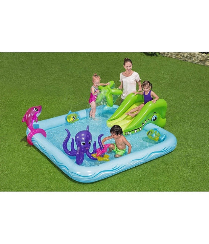 Play Center Acquario Fantastico Con Spruzzi Piscina Gonfiabile 239x206x86cm 53052         