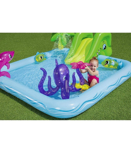 Play Center Acquario Fantastico Con Spruzzi Piscina Gonfiabile 239x206x86cm 53052         