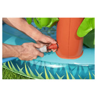 Trade Shop - Play Center Gonfiabile Crocodile Cove Piscinetta Per Bambini 224 X 181 X 72 Cm 53166 -