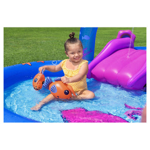 Trade Shop - Play Center Gonfiabile Sea Odyssey Piscina Scivolo Per Bambini 330x188x117cm 53167 -