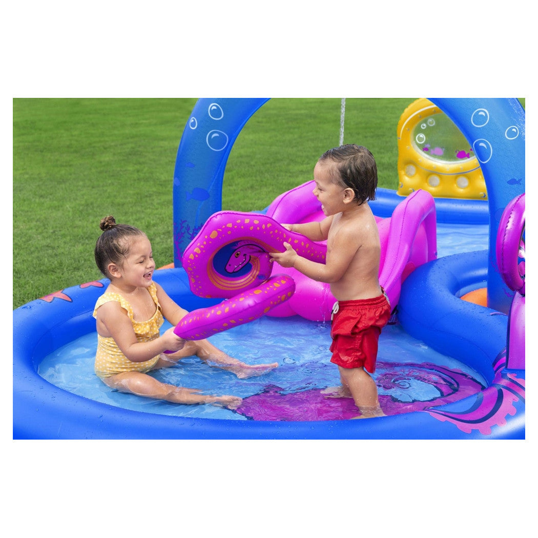 Trade Shop - Play Center Gonfiabile Sea Odyssey Piscina Scivolo Per Bambini 330x188x117cm 53167 -