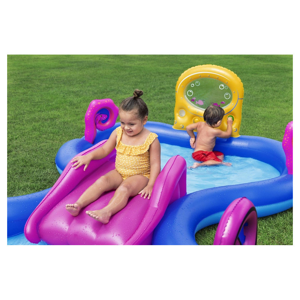 Trade Shop - Play Center Gonfiabile Sea Odyssey Piscina Scivolo Per Bambini 330x188x117cm 53167 -