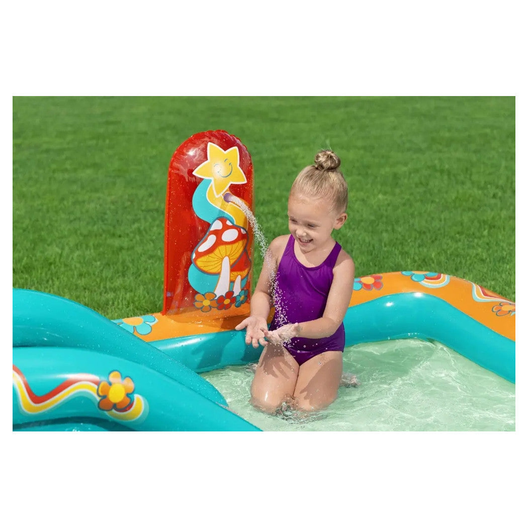 Trade Shop - Play Center Piscina Gonfiabile Retro Groove Per Bambini 193x152x74cm Giardino 53164 -