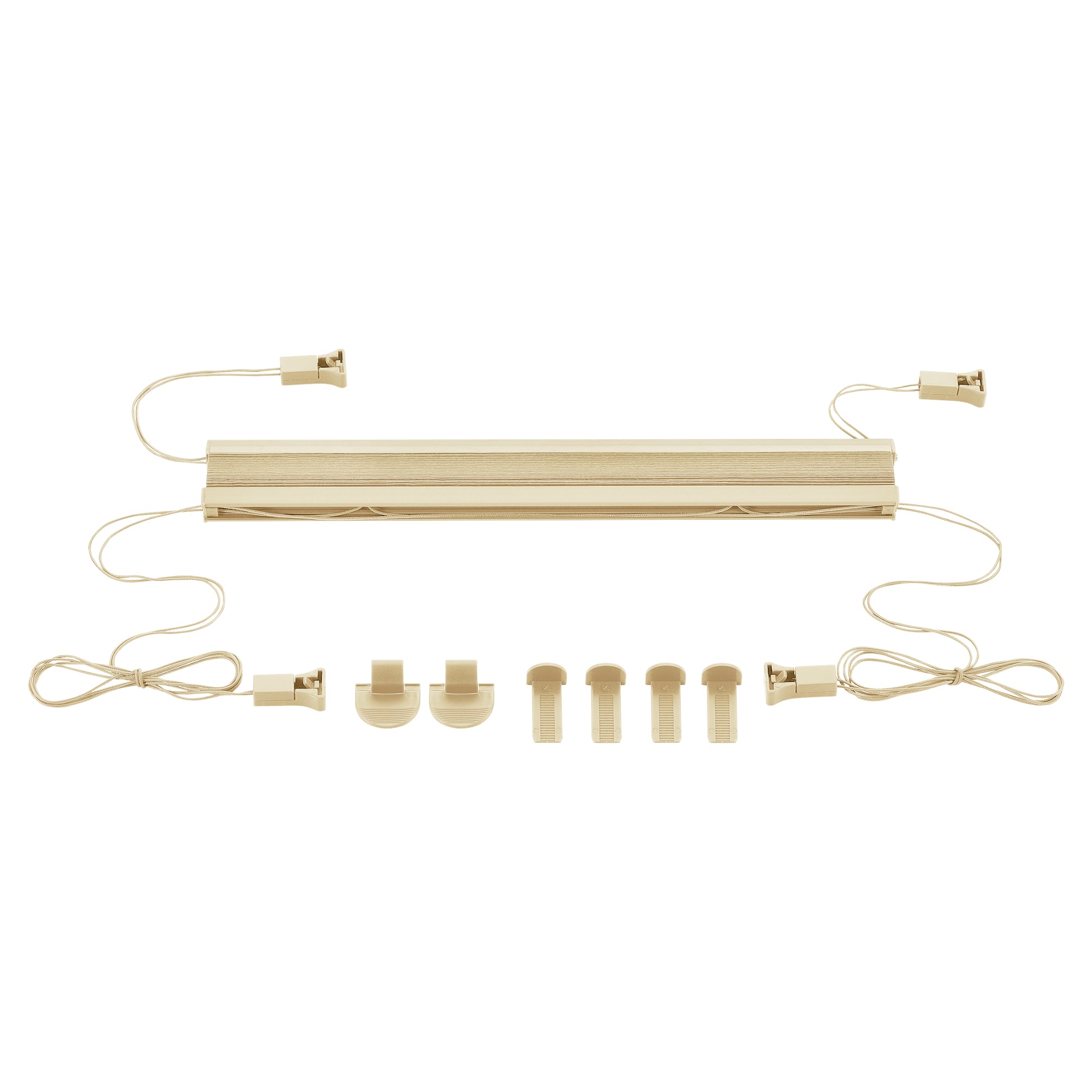 [neu.haus] Tenda Plissé Klemmfix  (90 x 100 cm) (crema) - protezione sole e luce - opaco (senza bisogno di praticare