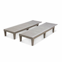 Set di 2 lettini prendisole multiposizione, grigio
