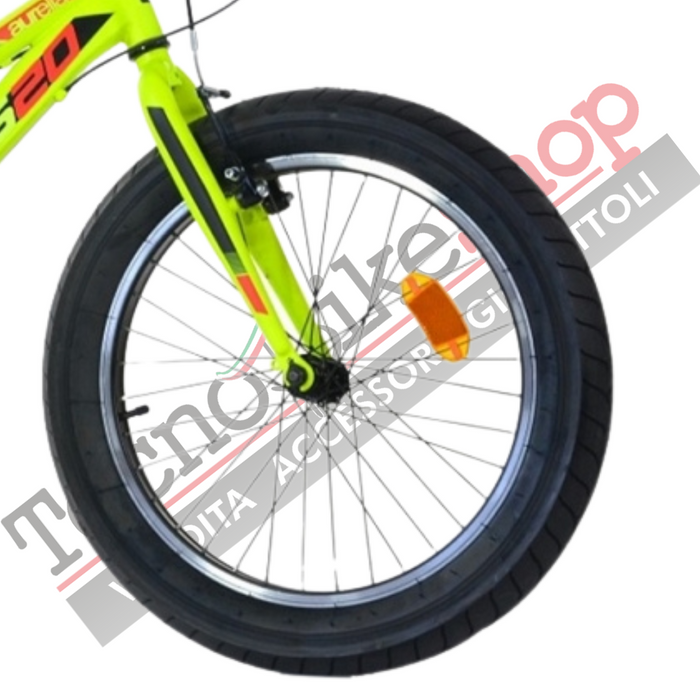Bicicletta Bambino Aurelia MTB 420 Plus Sport Dino Bikes - 20 pollici 6 Velocità colore Giallo