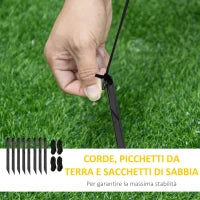 Babbo Natale Gonfiabile con Slitta, Renna, Pupazzo di Neve e Luci LED, Decorazione Natalizia da Esterno, 200x80x128cm