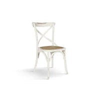 PAZZO DESIGN Sedia Oscar Bianco Consumato set da 4 sedie