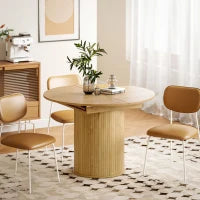 Tavolo da pranzo estensibile, tavolo da cucina, per 6-8 persone, 110-150 x 75 cm, effetto legno naturale